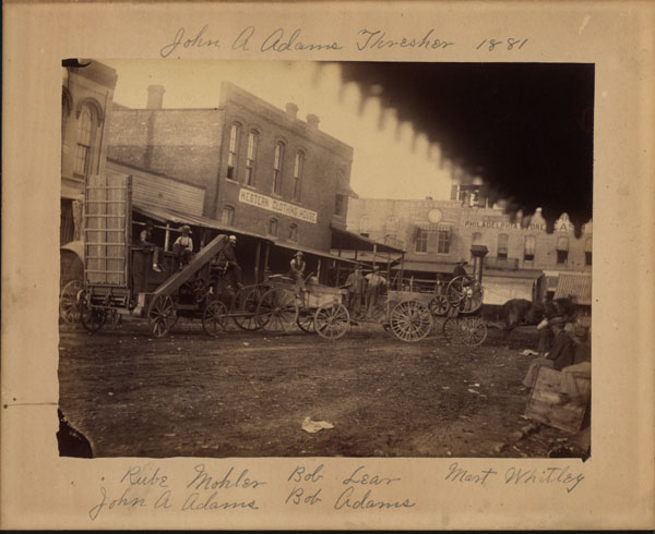 Steam Thresher in Warrensburg, 1881